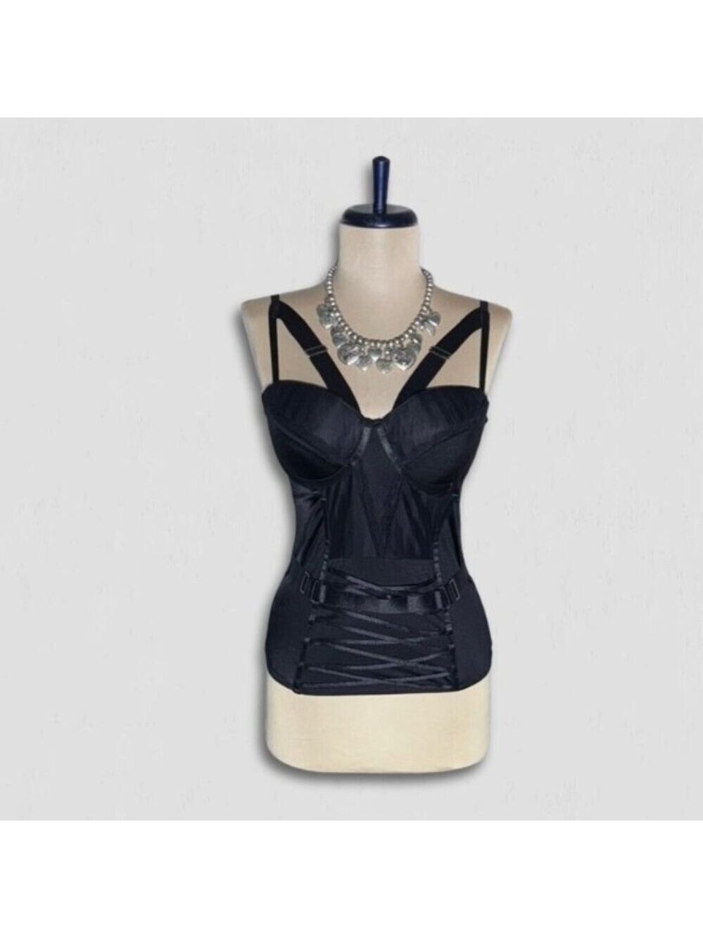 Spirit Halloween corset top padded bra boned whimsigoth festival Ren fair rave L